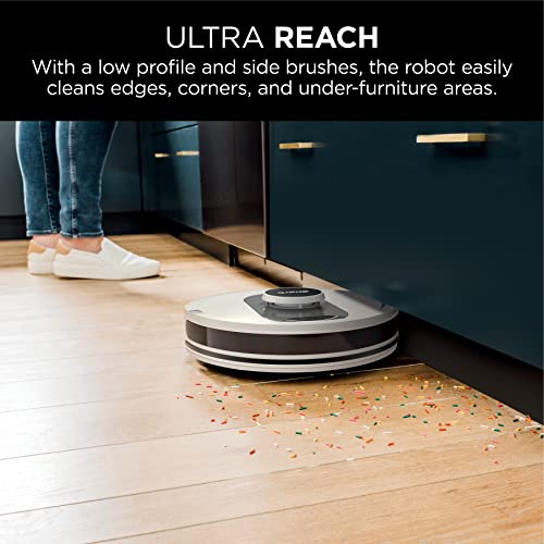 Shark AV2511AE AI Robot Vacuum with XL Self-Empty Base, Bagless, 60-Day Capacity, LIDAR Navigation, Home Mapping, Silver & Black