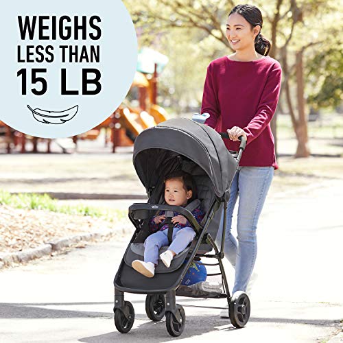 Graco NimbleLite Stroller | Lightweight Stroller, Under 15 Pounds, Car Seat Compatible, Compact Fold, Studio , 8.86x23.46x18.78 Inch (Pack of 1)