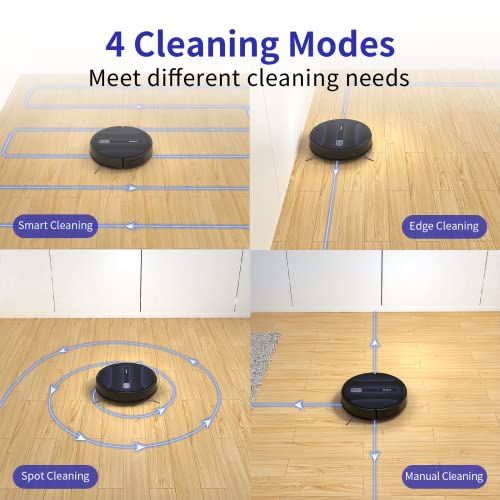 SYSPERL Robot Vacuum Cleaner 2600Pa, Self-Charging Robotic Vacuums Compatible with Alexa, APP, WiFi, Remote Control, Quiet Auto Cleaning Robot Ideal for Pet Hair, Hardwood Floor