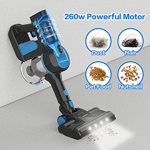 Cordless Vacuum Cleaner with LED Dsiplay, Up to 50min Runtime, 265W 25Kpa Suction Stick Vacuum, 2400mAh Rechargeable Battery Vacuum, 6 in 1 Lightweight Vacuum for Pet Hair Carpet Hard Floor