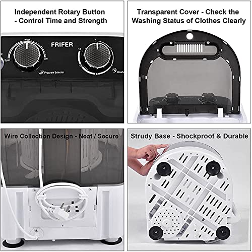 MaSYZBF Portable Compact Washing Machine w/Washer and Spinner, 10 lbs Washing Capacity, Stackable Washer and Dryer, Portable Washer and Dryer Combo for Apartments, Condos, RVs, Camping,Pink