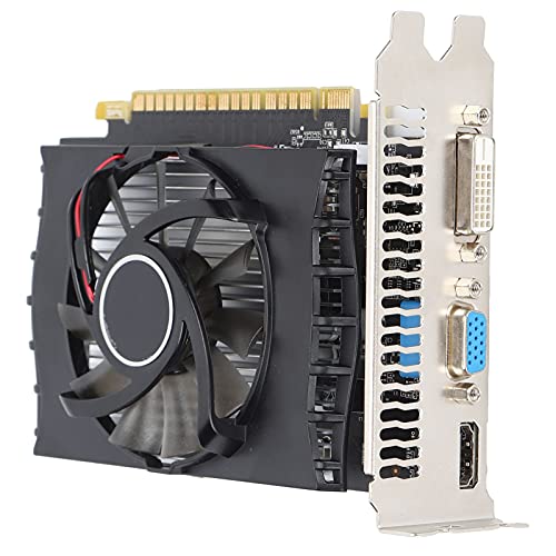 GT730 4GB DDR3 TA Graphics Card, HDMI+VGA+DVI 64Bit Desktop Computer Game Video Graphics Card with Single Cooling Fan for Windows Xp/7/8/8.1/10
