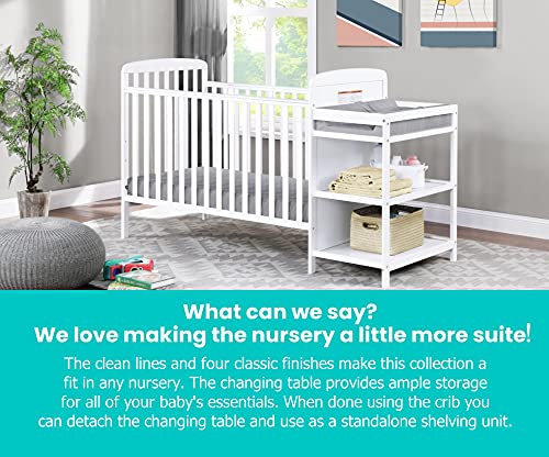 Suite Bebe Ramsey 3 in 1 Convertible Crib and Changer in White