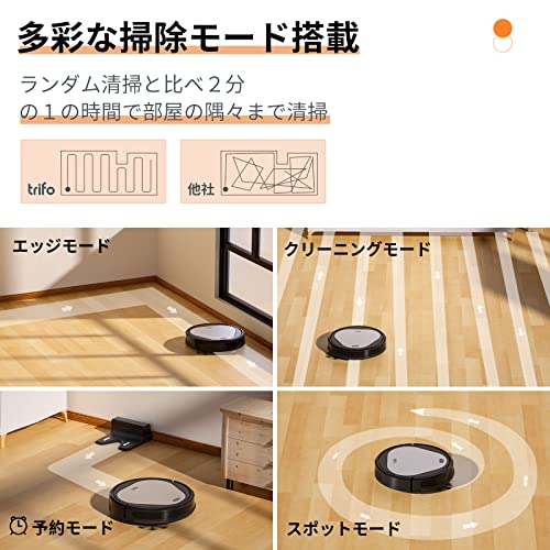 Trifo Robot Vacuum Cleaner,4000Pa Super Cyclone Suction & Tangle-Free Pet Hair Extractor,Works with Alexa & Google Assistant & 2.4GHZ WiFi,Up to 110 Mins Runtime&Self Charging, Perfect for Pet Family