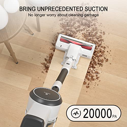 Vacuum Cleaner, 600W Powerful 20KPA Suction Stick Vacuum Cleaner with LED Floor Head, Self-Standing &Multi-Tool, Lightweight Handheld Vacuum for Hardwood Pet Hair G165
