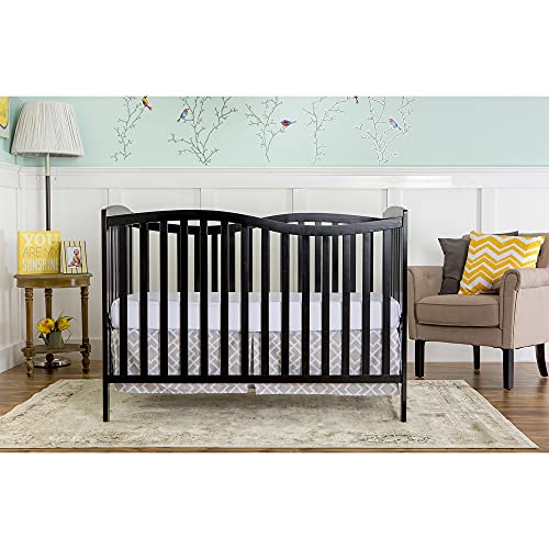 Dream On Me Chelsea 5-in-1 Convertible Crib, Black