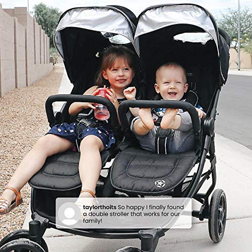 Jeep Destination Ultralight Side x Side Double Stroller, Midnight