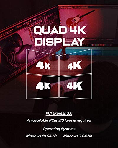 VisionTek Radeon RX 560 4GB GDDR5 4M 4K Graphics Card, 4 Mini DisplayPort, 7.1 Surround Sound, PCI Express, Low-Profile GPU, ATX & SFF (901278)