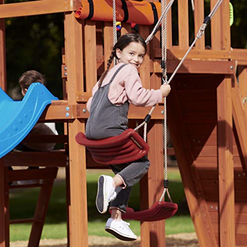 Little Tikes Bobcat Ridge Wood Backyard Playset Climb Swing Outdoor Activity Play Structure Clubhouse Fortwith Slide for Toddlers, Kids Climbers & Wooden Play Structures, Age 3+ Years