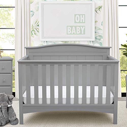 Delta Children Bennett 4-in-1 Convertible Baby Crib, Greenguard Gold Certified, Grey