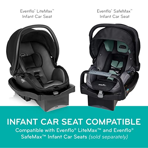 Evenflo Pivot Xpand Modular Stroller, Baby Stroller, Converts to Double Stroller, 4 Modes, Durable Construction, Extra-Large Storage Basket, Compact Folding Design, 55-lb Capacity, Stallion Black