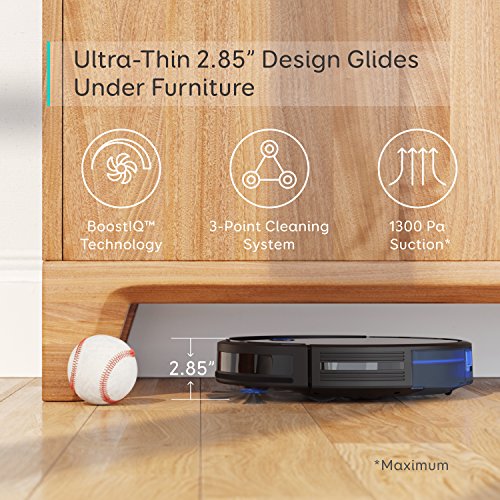 eufy by Anker, BoostIQ RoboVac 11S (Slim), Robot Vacuum Cleaner, Super-Thin, 1300Pa Strong Suction, Quiet, Self-Charging Robotic Vacuum Cleaner, Cleans Hard Floors to Medium-Pile Carpets