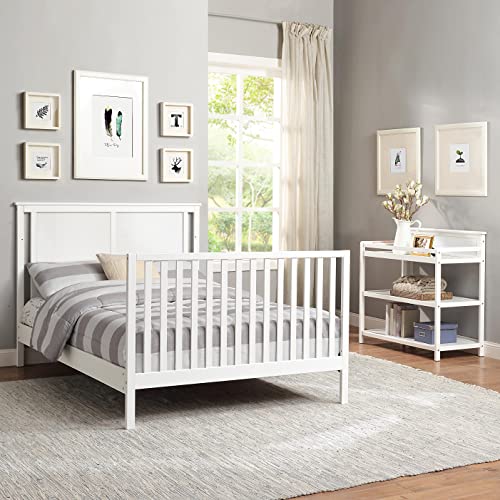 Suite Bebe Connelly 4 in 1 Convertible Crib in White with Rockport Gray Wood