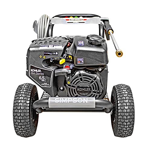 SIMPSON Cleaning MS60763-S MegaShot Gas Pressure Washer Powered by Kohler RH265 + Simpson Cleaning 80165 Universal 15" Steel Surface Scrubber for Cold Water Pressure Washers