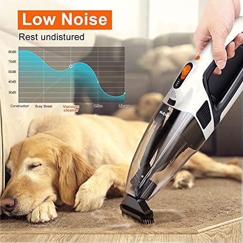 Nulksen Handheld Vacuum Cordless Rechargeable, 8500Pa Powerful Portable Handheld Vacuum, Quick Charging, Light Weight Mini Vacuum Cleaner for Home, Office and Car