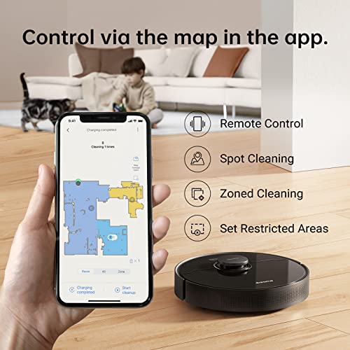 Dreametech L10 Pro Robot Vacuum Cleaner with Dual-Line LiDAR Navigation, 3D Obstacle Avoidance, 4000Pa Suction Multi-Level Mapping, Compatible with Alexa/App, Ideal for Pet Hair, Carpet, Hard Floors