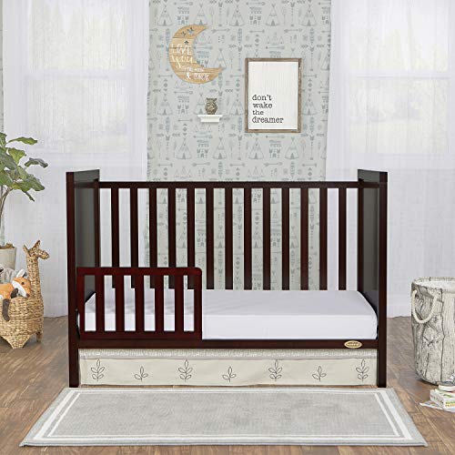 Dream On Me Springfield 3-in-1 Convertible Crib in Espresso, Greenguard Gold Certified