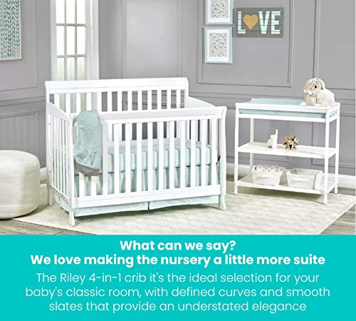 Suite Bebe Riley 4 in 1 Convertible Crib, Lilac Finish
