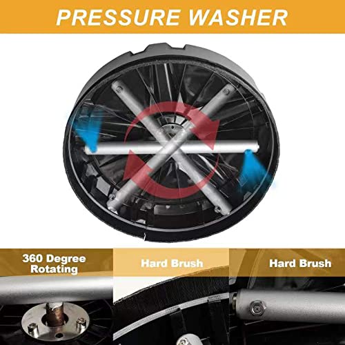 TECHTOOL Pressure Washer Surface Cleaner 4000 PSI,15Inch Surface Cleaner Power Washer with 2 Pressure Washer Extension Wands Cleaning Driveway, Sidewalk, Deck, Patio