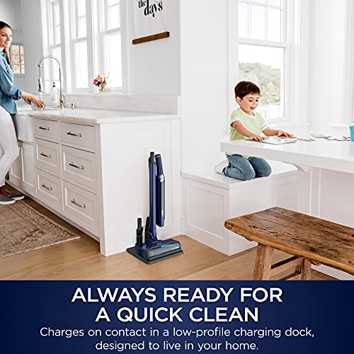 Shark WS633 Cordless Stick & Handheld Vacuum Combo WANDVAC System Pet Pro 3-in-1 Ultra-Lightweight Powerful with Charging Dock & Motorized Hand Tool, Royal Blue, Navy