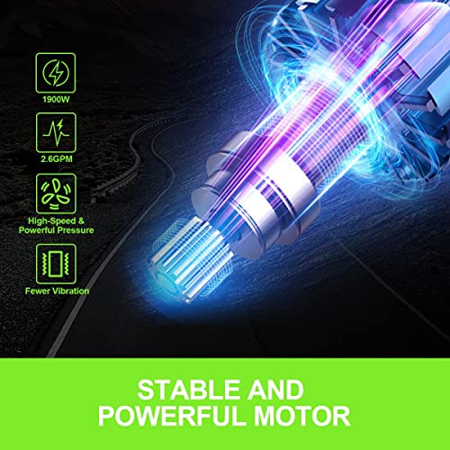 WHOLESUN Pressure Washer, 3000PSI Electric Power Washer, 1900W 2.6 GPM High Pressure Washer, Professional Washer Cleaner, with 4 Nozzles and Hose Reel, Best for Cleaning Cars,Driveways,Patios