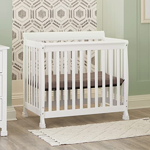 DaVinci Kalani 4-in-1 Convertible Mini Crib in White, Greenguard Gold Certified
