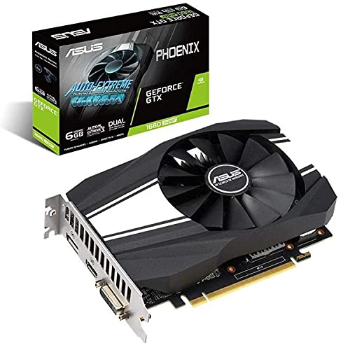 Asus GeForce GTX 1660 Super Overclocked 6GB Phoenix Fan Edition HDMI DP DVI Graphics Card (PH-GTX1660S-O6G)