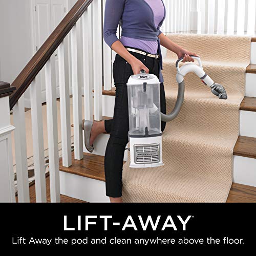 Shark NV356E S2 Navigator Lift-Away Professional Upright Vacuum with Pet Power Brush and Crevice Tool, White/Silver