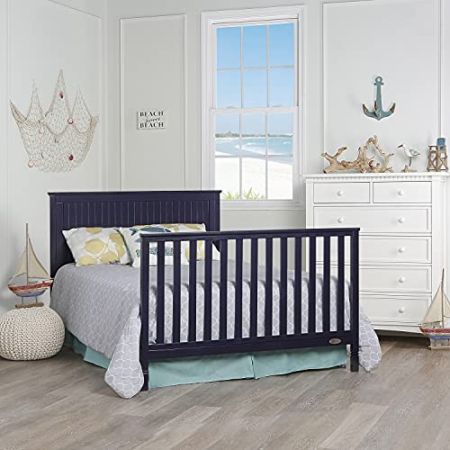 Dream On Me Alexa 5 in 1 Convertible Crib in Navy, Greenguard Gold Certified