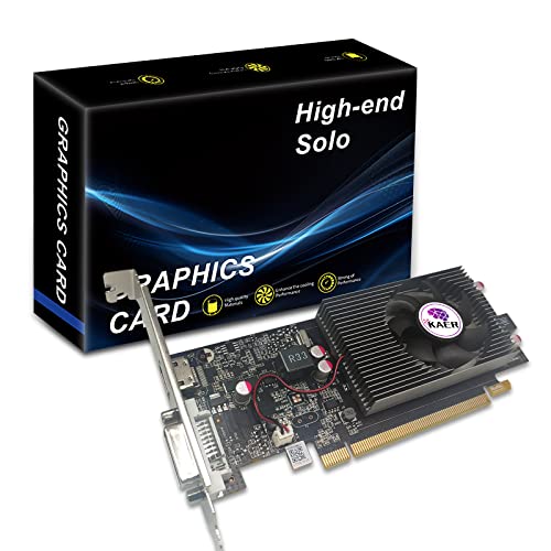 KAER GeForce GT 1030 2GB GDDR5 Low Profile Graphics Card 64 Bi DirectX 12 PCI Express 3.0 x4 Dual Monitors of DVI and HDMI, Nvidia PC Gaming Video Card