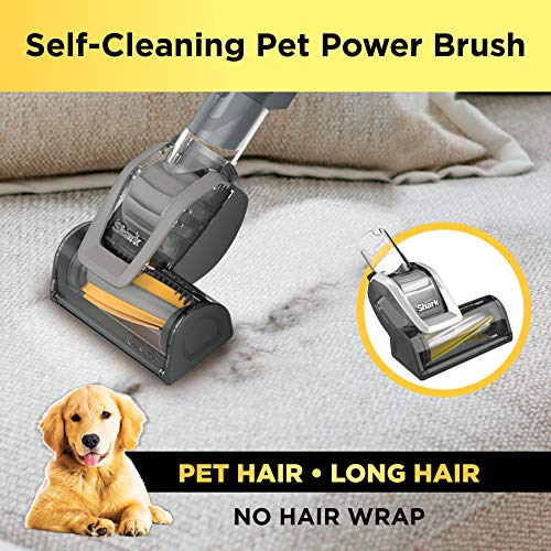 Shark AZ2002 Vertex Powered Lift-Away Upright Vacuum with DuoClean PowerFins, Self-Cleaning Brushroll, Large Dust Cup, Pet Crevice Tool, Dusting Brush & Self-Cleaning Pet Power Brush, Silver/Rose Gold