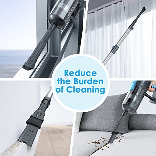 Oraimo Stick Vacuum, 600W Corded Stick Vacuum with LED Motorized Floor Brush, 6 in 1 Vacuum Cleaner with 29.5 Ft Cable, Powerful Vacuum for Middle-Pile Carpet, Marble, Hard Floor, Tile Cleaning
