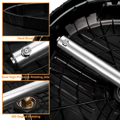 BEETRO 15'' Surface Cleaner for Pressure Washer, Power Washer Attachments for Driveway, Sidewalk, Concrete, Deck, Patio Cleaning, with Spray Gun and 2 Spray Wands, Max 4000 PSI