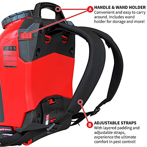 Tomahawk 4 Gallon Battery Powered Backpack Sprayer with Lithium Ion Battery for Pest Control and Disinfectants
