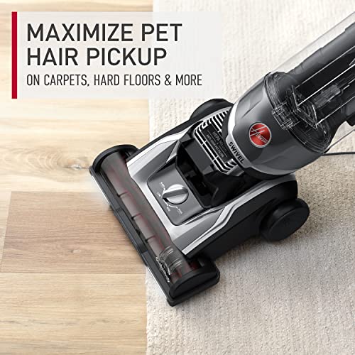 Hoover MAXLife Elite Swivel XL Pet Vacuum Cleaner with HEPA Media Filtration, Bagless Multi-Surface Upright for Carpets and Hard Floors, UH75250, Grey