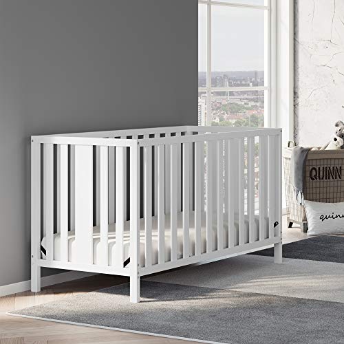 Storkcraft Pacific 4-in-1 Convertible Crib -(White) – Converts from Baby Crib to Toddler Bed, Daybed and Full-Size Bed, Fits Standard Full-Size Crib Mattress, Adjustable Mattress Support Base