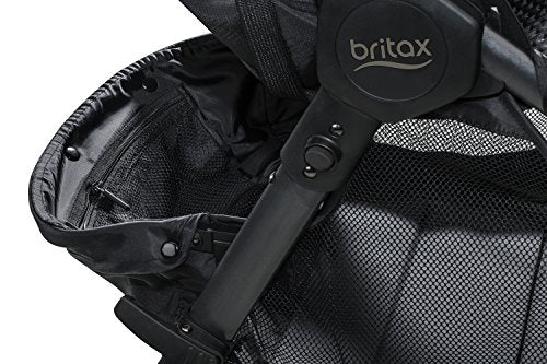 Britax B-Free Stroller | All Terrain Tires + Adjustable Handlebar + Extra Storage with Front Access + One Hand, Easy Fold, Pewter