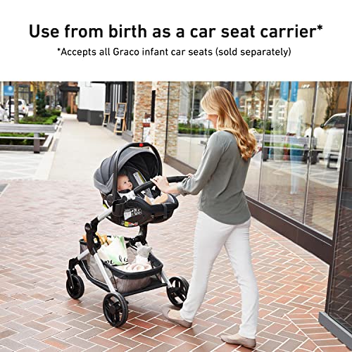 Graco Modes Nest Stroller, Baby Stroller with Height Adjustable Reversible Seat, Pram Mode, Extra Large Storage, Self Standing Fold and Lightweight Aluminum Frame, Spencer