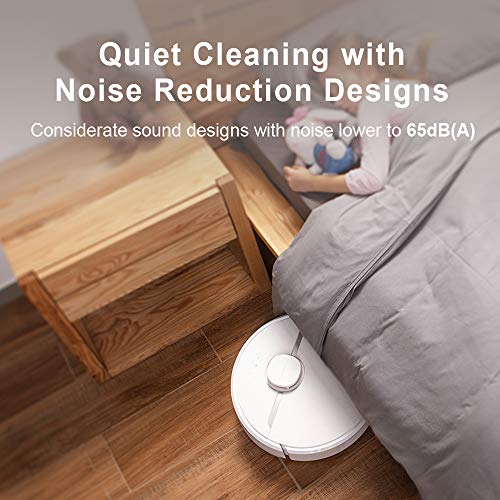 Dreametech D9 Robot Vacuum and Mop Cleaner, Lidar Navigation Robot Vacuum Sweep and Mop 2-in-1, 3000Pa Strong Suction Power, 150min Runtime, Compatible with Alexa, Smart Mapping for Carpet, Hard Floor
