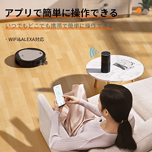 Trifo Robot Vacuum Cleaner,4000Pa Super Cyclone Suction & Tangle-Free Pet Hair Extractor,Works with Alexa & Google Assistant & 2.4GHZ WiFi,Up to 110 Mins Runtime&Self Charging, Perfect for Pet Family