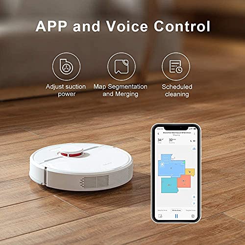 Dreametech D9 Robot Vacuum and Mop Cleaner, Lidar Navigation Robot Vacuum Sweep and Mop 2-in-1, 3000Pa Strong Suction Power, 150min Runtime, Compatible with Alexa, Smart Mapping for Carpet, Hard Floor
