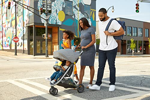 Century Stroll On 3-Wheel 2-in-1 Lightweight Travel System | Infant Car Seat and Stroller Combo, Berry