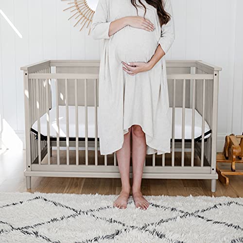 Storkcraft Timeless 5-in-1 Convertible Crib with Bonus - Transforms into Playhouse - Converts to Toddler Bed, Full-Size Bed Mattress Not Included, Brushed Fog