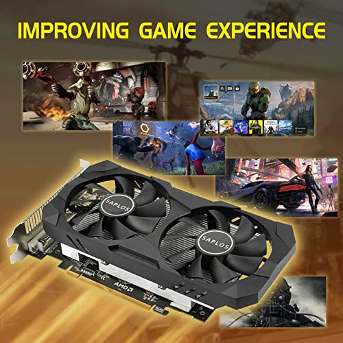 SAPLOS Radeon R9 370 Graphics Cards, 4GB GDDR5 256 Bit, DisplayPort HDMI DVI, Video Cards for PC, Gaming Computer GPU, Dual Fans, 6 PIN Power Connector, DirectX 12, PCI Express x16