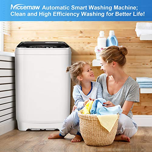 Washing Machine Nictemaw Portable Washer 1.73 Cu.ft/17.6Lbs Capacity Full-Automatic Compact Laundry Washer With Drain Pump, 10 programs Selections with LED Display Ideal for Home/Apartments/Dorms/RV