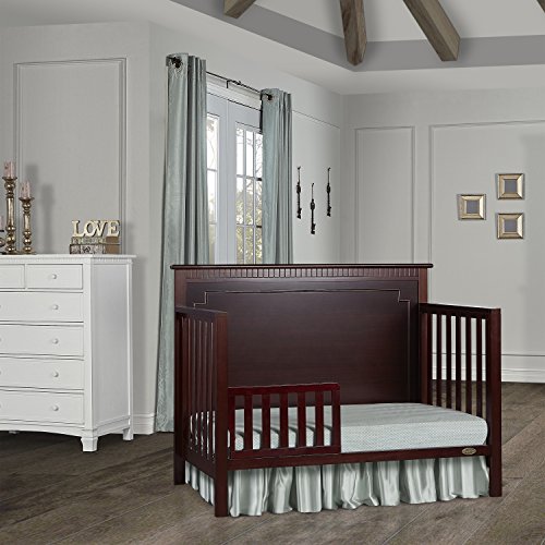 Dream On Me Morgan 5-in-1 Convertible Crib in Cherry, Greenguard Gold Certified, 55x30x44.5 Inch (Pack of 1)