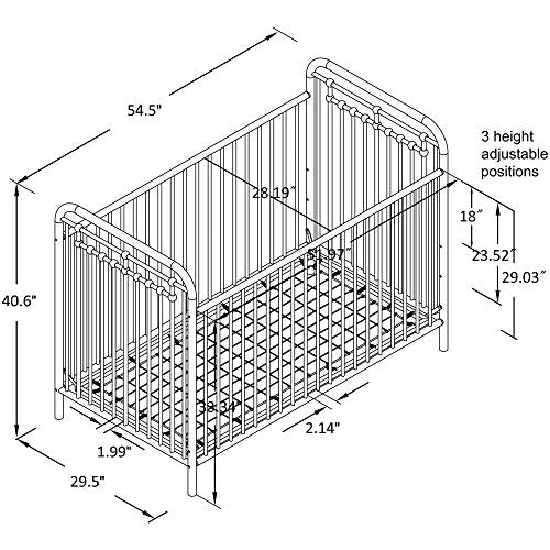 Little Seeds Sierra Ridge Tessa Rose Gold Metal Crib