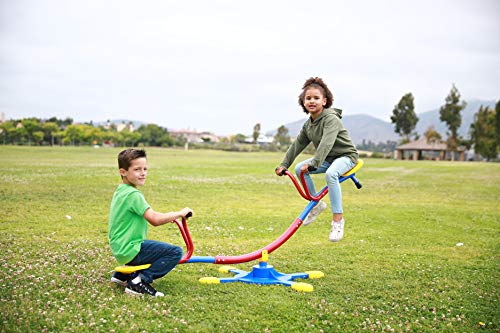 Kids Outdoor Backyard Playground Seesaw: Swivels and Rotates 360 Degrees Teeter Totter at Home for Youth Junior Age 3 4 5 6 7 8