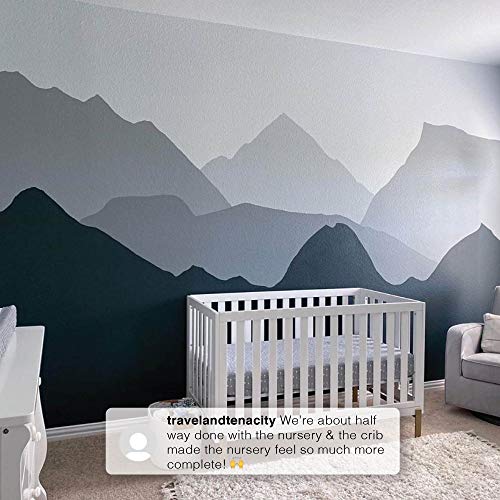 Delta Children Hendrix 4-in-1 Convertible Crib, Greenguard Gold Certified, Bianca White/Bronze