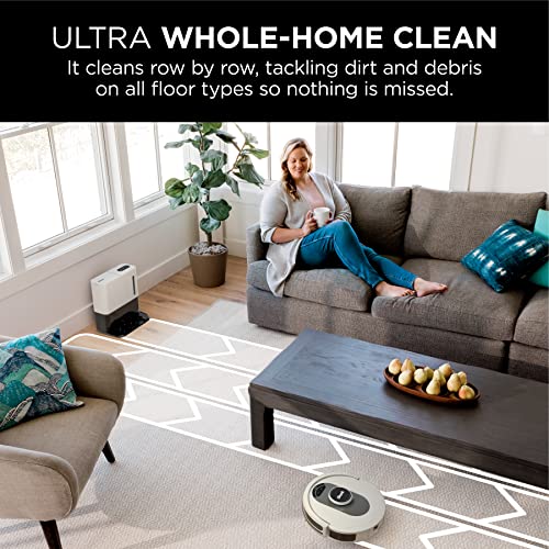 Shark AV2511AE AI Robot Vacuum with XL Self-Empty Base, Bagless, 60-Day Capacity, LIDAR Navigation, Home Mapping, Silver & Black